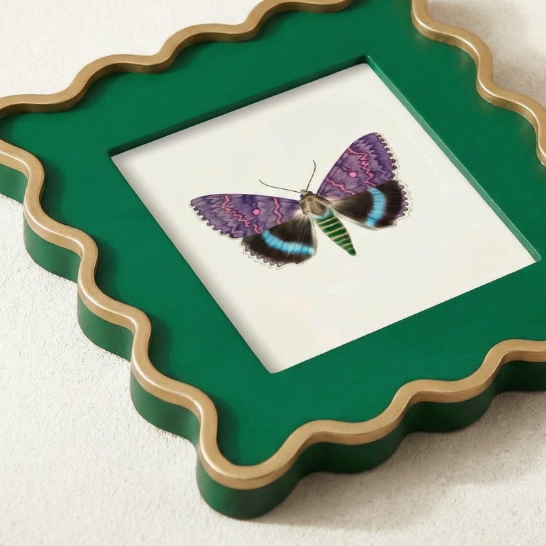 Scalloped Picture Frame Set, Colorful Gallery Wall Frames Set ...