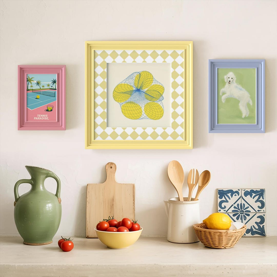 Colorful FSC Pine Wood Frame Set | Eco-friendly Wall Art Frames Bundle ...