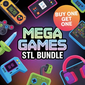 Mega Games STL Bundle |STL Files from Top Video Games | 3D Printable Game Characters, Props, Weapons | Digital Download Pack