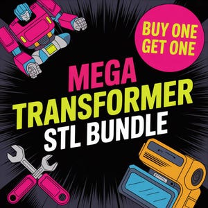 Mega Transformer STL Bundle | Articulated Robot 3D Models | Printable Action Figures | STL for 3D Printing | Toy Maker Files