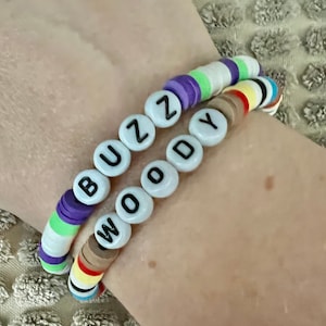 Toy Story Heishi Bead Stretch Bracelet, Kids and Adult Sizes, Disney-Inspired, Friendship Bracelets