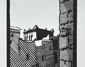 Handmade - K. Amridil - linocut artwork