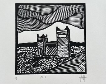 handmade - N10 - linocut artwork
