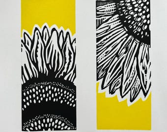 Handmade - Sun Dog - linocut artwork