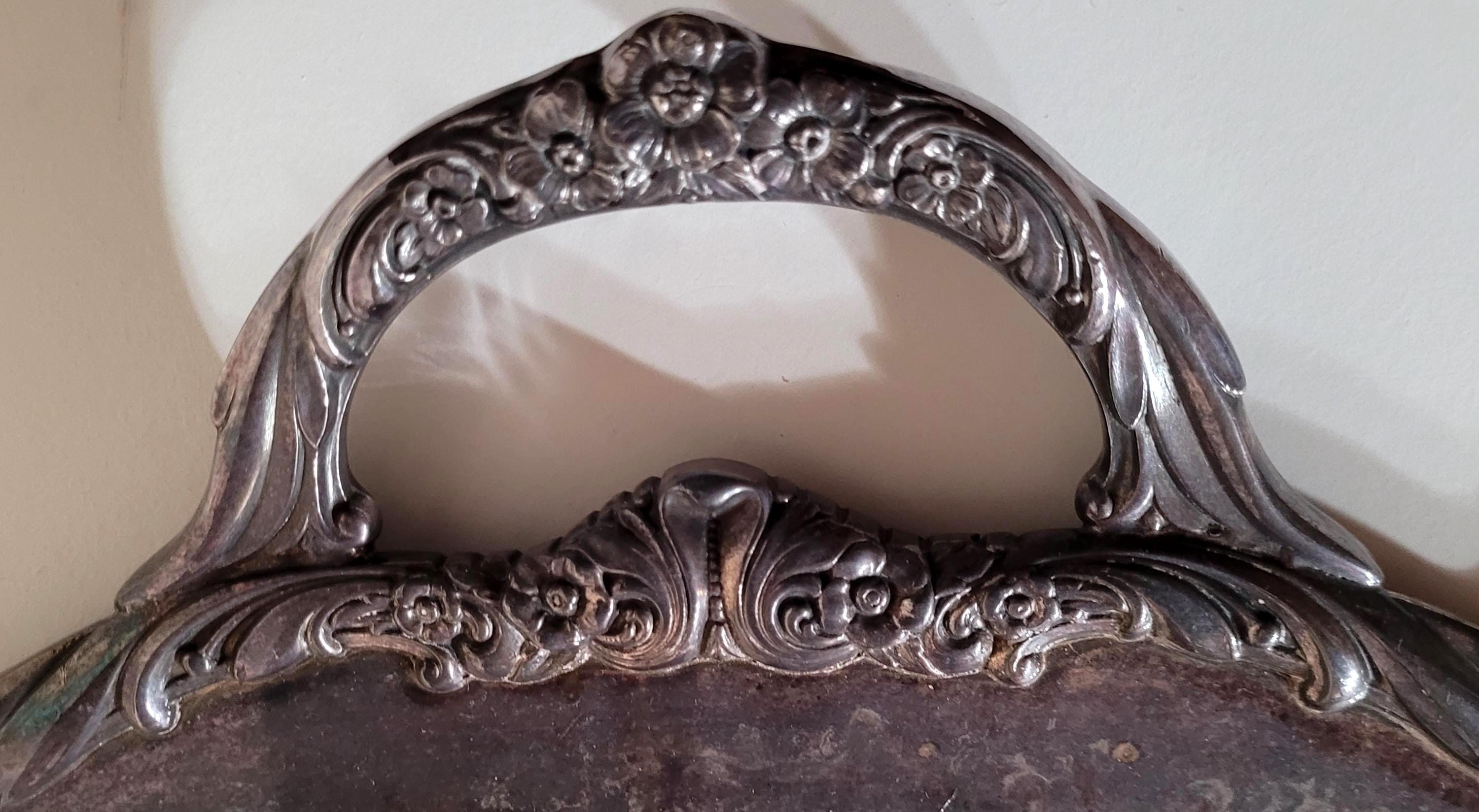 Vintage Wm Rogers Bros Heritage Silverplate Serving Tray 9492