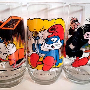 Set of Smurf Glasses - Etsy