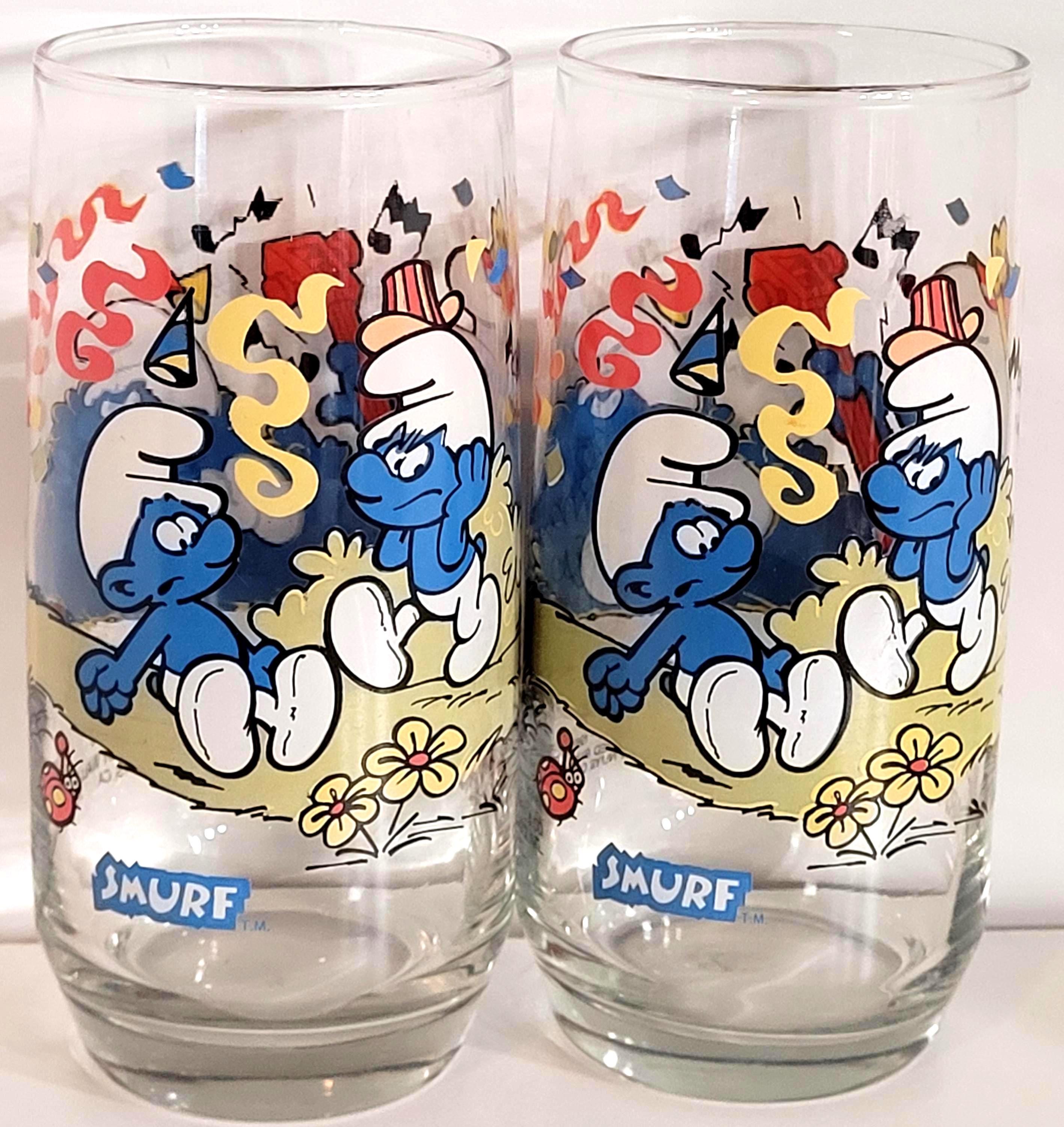 Vintage Smurf Glass - Etsy