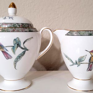 Wedgwood Bone China Creamer and Sugar Bowl, Made in England