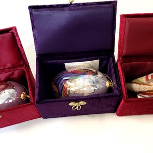 Vintage Li Bien Christmas Hand-Painted Ornaments 2003, 2004, 2005