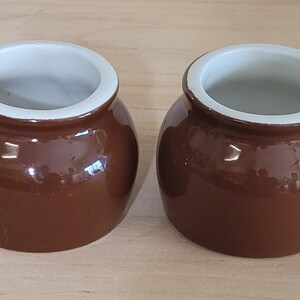 Vintage Hall Brown USA Pottery Crock #461  | Small Glossy Stoneware Jar | Mid Century Kitchen Decor | Farmhouse Rustic
