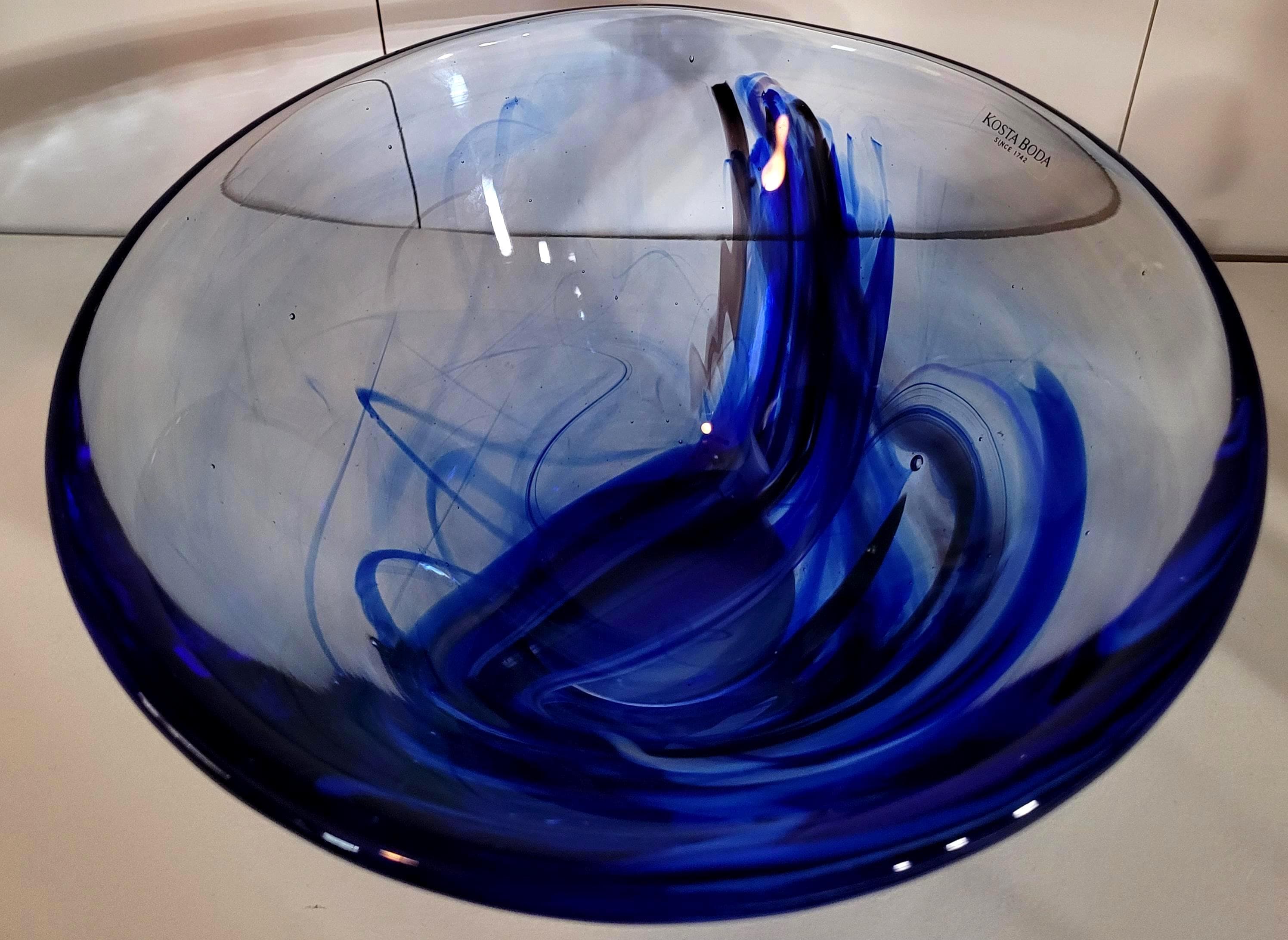 Kosta Boda Blue Bowl - Etsy