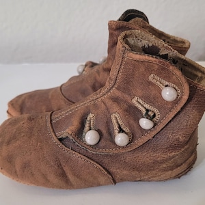 Antique Victorian-Era Baby Leather Boots