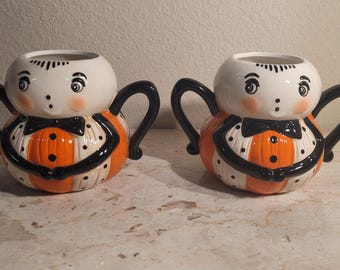 Johanna Parker Halloween Planters, Holder, Retro Halloween Decor, Collectible Shakers