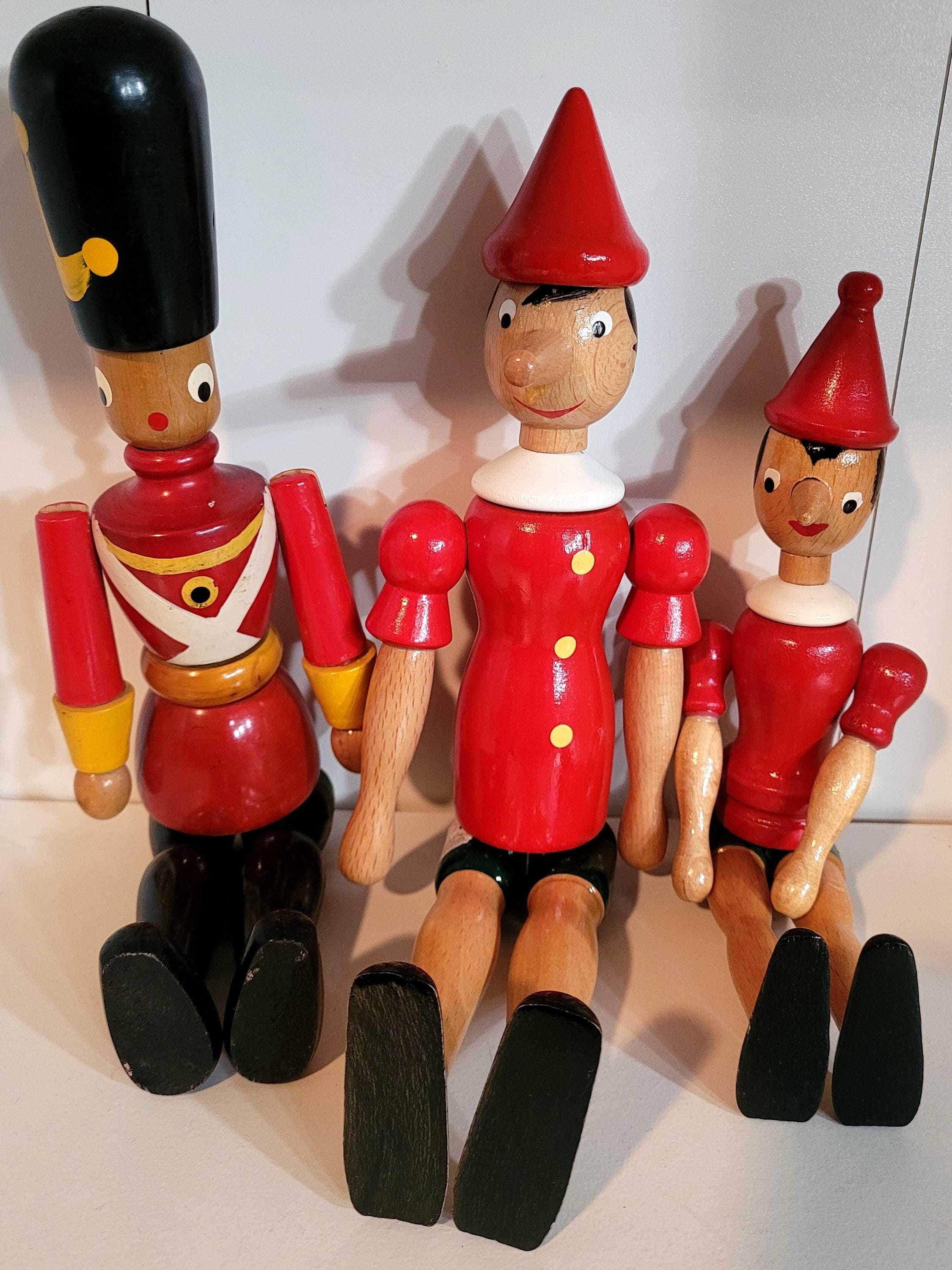 Vintage Italian Wooden Pinocchio - Etsy