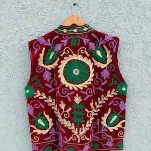 Hand Embroided Patchworked Half Jacket : Suzani Embroidery Vest
