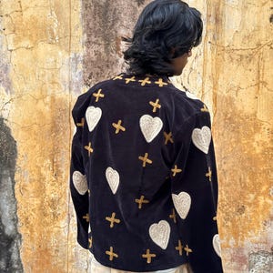 Pintresty Kantha Velvet Embroidered Jacket