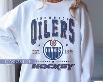 Edmonton Oilers Crewneck, Vintage Edmonton hockey sweatshirt, Edmonton Hockey Tee, Oilers Hockey hoodie sweater