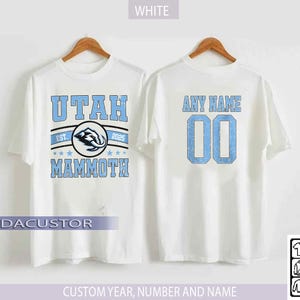 Personlig Utah Mammoth-tröja, anpassad namn- och nummerrygg, Utah Hockey Crewneck-tröja, vintagehockeytröja, hockeyfangåva bild 2