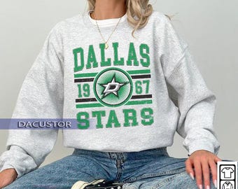 Vintage Dallas Stars Sweatshirt Crewneck, Stars tee, Dallas Hockey Fan shirt, Hockey Tee, Stars Hockey Sweater