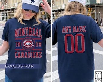 Anpassad Montreal Canadiens tröja, Montreal Canadiens tröja, Montreal Hockey tröja, Anpassad hockeytröja, Hockeyjulklapp