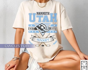 Comfort Colors® Utah Mammoth Hockey T-Shirt, Game Day Mammoth Shirt, Soft Vintage Hockey T-Shirt