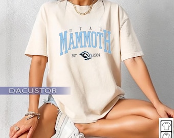 Comfort Colors® Utah Mammoth Hockey T-Shirt, Game Day Mammoth Shirt, Soft Vintage Hockey T-Shirt