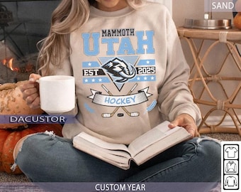 Sudadera vintage Utah Mammoth / Sudadera Utah Mammoth / Camiseta de aficionado al hockey de Utah / Sudadera con capucha para aficionado al hockey