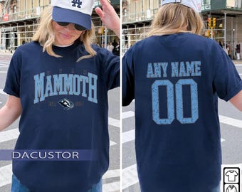 Personalisiertes Utah Mammut-Sweatshirt, Utah Mammoth Rundhalsausschnitt, Utah Hockey-Shirt, kundenspezifisches Hockey-Shirt, Hockey-Nummern-Shirt