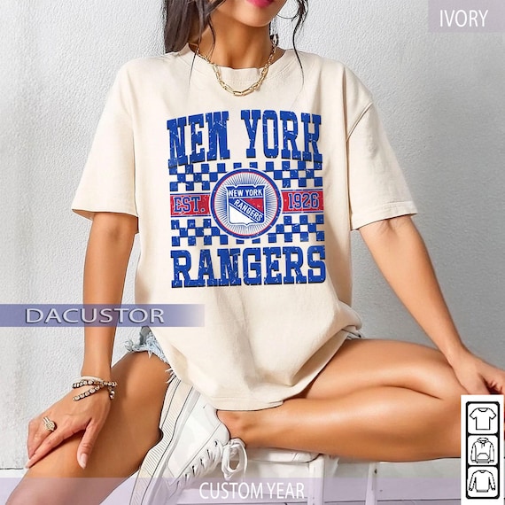 Comfort Colors® New York Rangers Vintage Hockey T-shirt, Retro NY Ice Hockey Tee, Rangers Fan Shirt