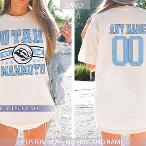 Personlig Utah Mammoth-tröja, anpassad namn- och nummerrygg, Utah Hockey Crewneck-tröja, vintagehockeytröja, hockeyfangåva bild 5