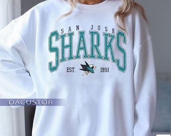 Vintage Sharks Hockey Sweatshirt | San Jose Sharks Crewneck | San Jose Hockey shirt |San Jose Sharks Hoodie