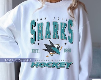 Vintage Sharks Hockey Sweatshirt | San Jose Sharks Crewneck | San Jose Hockey shirt |San Jose Sharks Hoodie