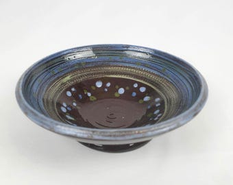 Anders Elverstig Ceramic Bowl: Vintage Scandinavian Studio Pottery, 1985