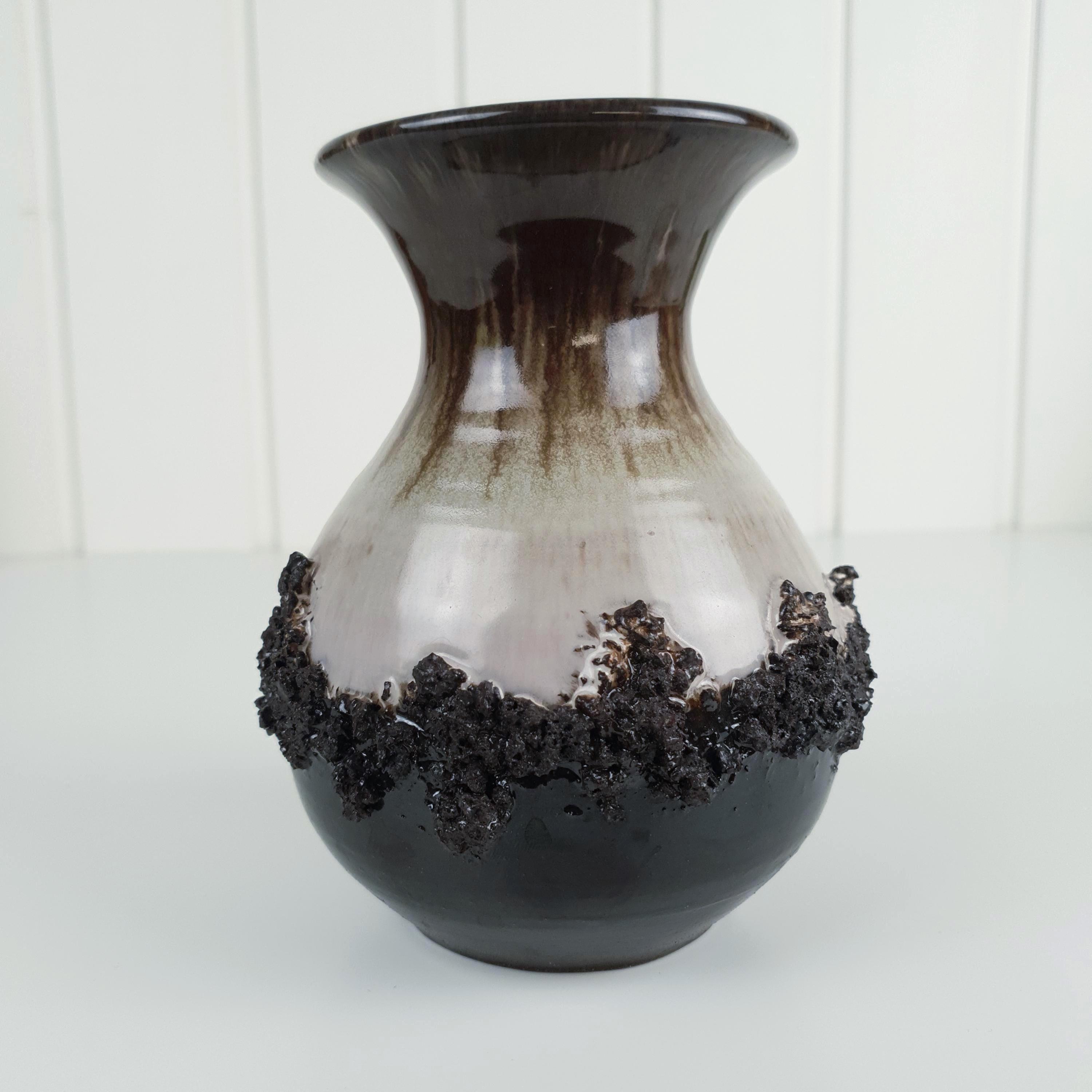 希少 Glit Lava アイスランド製 ヴィンテージ 花瓶 Glit Lava Pottery - Etsy