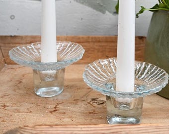 Set 12 Bougeoirs Verre Pour Bougies Bâtons - Hauteurs 15/20/25cm - Décoration Mariage, Noël