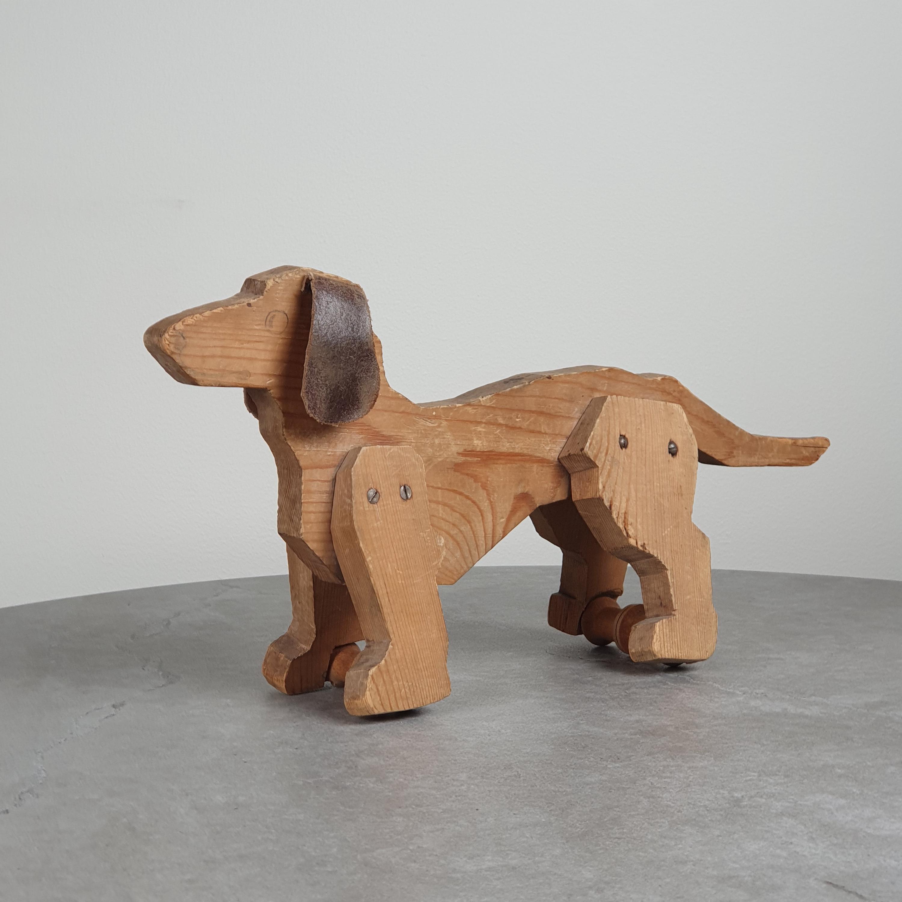 Vintage Leather Toy Dachshund - Etsy