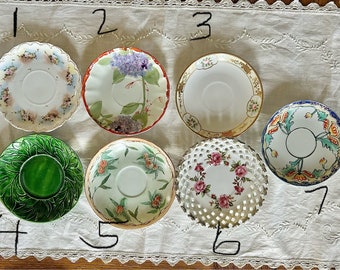 Vintage Saucer Lot - Mix and Match Assorted Tea Plates for Home Decor or Special Occasions