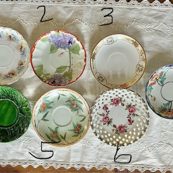 Vintage Saucer Lot - Mix and Match Assorted Tea Plates for Home Decor or Special Occasions