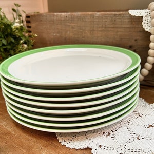Set of 8 Vintage Mayer China Plates | Restaurant Ware Dinnerware Collection