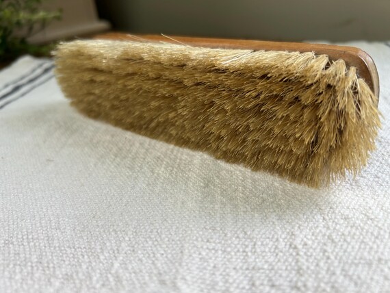 Vintage Wood Shoe Shine Brush | Gentleman’s Grooming Tools | Natural Bristle Brush View 4