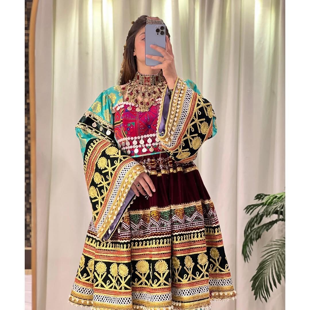 Handmade Embroidered Afghan Kuchi Dress: Traditional Nomad Gown - Etsy