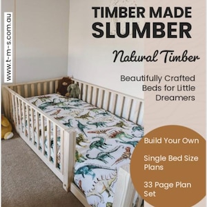 Montessori Floor Bed Single – DIY PDF Woodworking Plans | Toddler Bed Frame | Timber Made Slumber