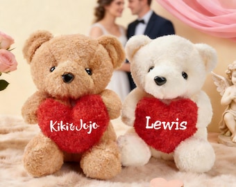 Ruzucoda - Oso de peluche con rosa de peluche, juguetes para muñecas de San Valentín, regalos para niñas y amantes de la novia, 9 pulgadas (blanco Ruzucoda - Oso de peluche con rosa de peluche, juguetes para muñecas de San Valentín, regalos para niñas y amantes de la novia, 9 pulgadas (blanco
