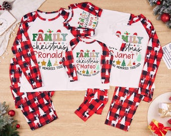 Custom Family Member Pajamas,Christmas Family Name Shirt,Family Pajamas Set,Kids Pajamas,Pajama Party,Family Xmas Gift idea,Christmas Gifts