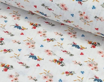 Katoenflanel met bloemen: extra breed babynaaimateriaal