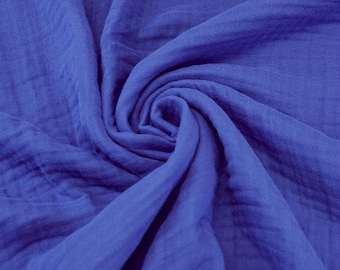 Muselina de algodón de 4 capas, gasa suave y transpirable para envolver bebés, edredones, ropa, textiles para el hogar, gris claro, azul, verde menta y antracita.