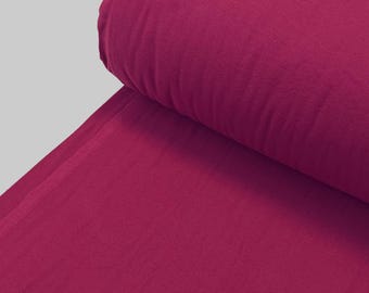 Tecido de flanela de algodão bordô: extra largo 240 cm, textura macia escovada
