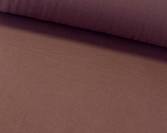 Tecido de flanela de algodão marrom - extra largo 240 cm - textura macia escovada