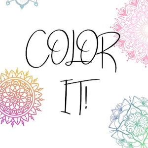 10 Page Mandala Coloring Book For Adults / Digital Product / Printable Stress Relief