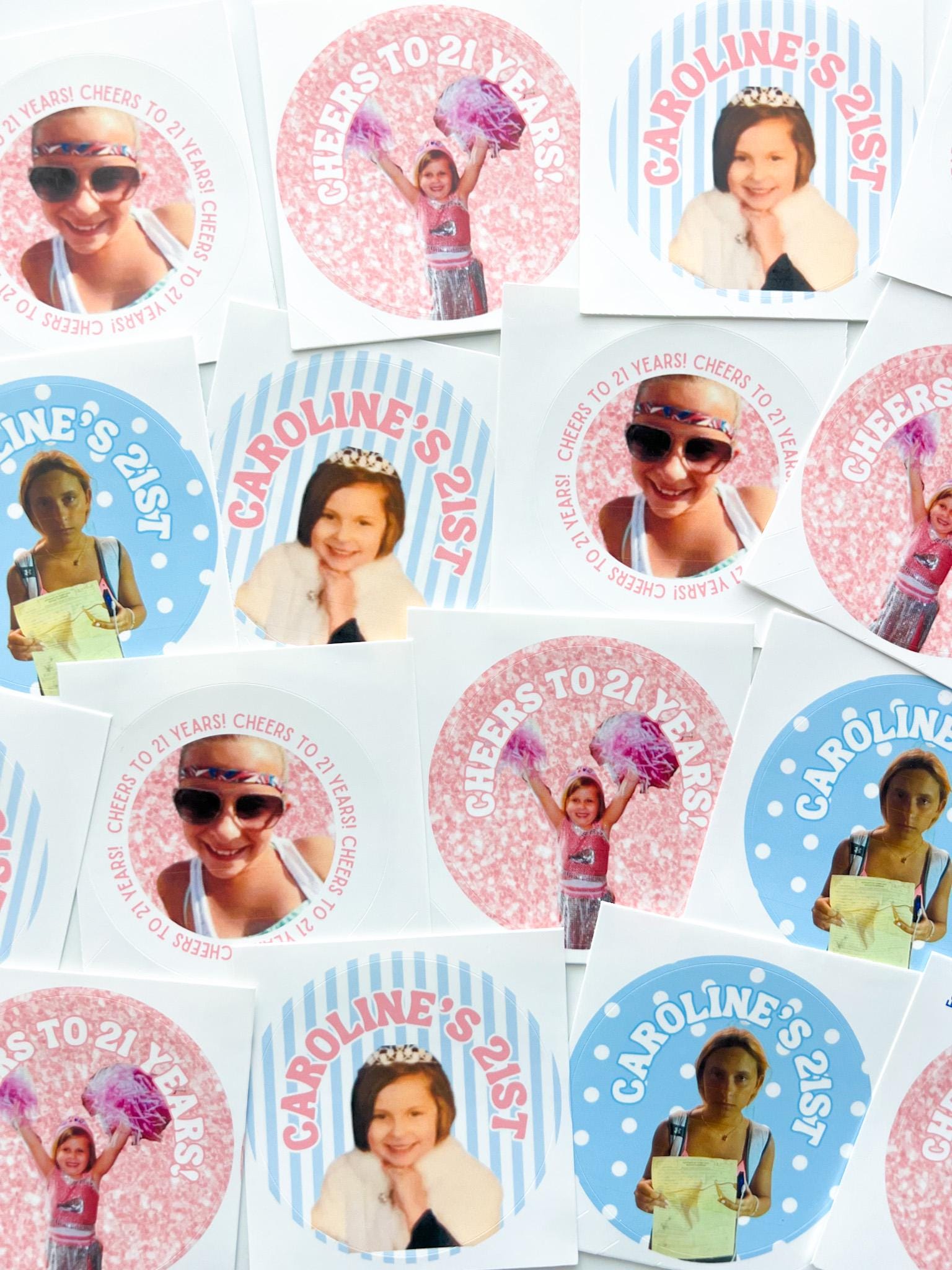 Custom Birthday Stickers | 21st Birthday Stickers | 21st Birthday Decor ...
